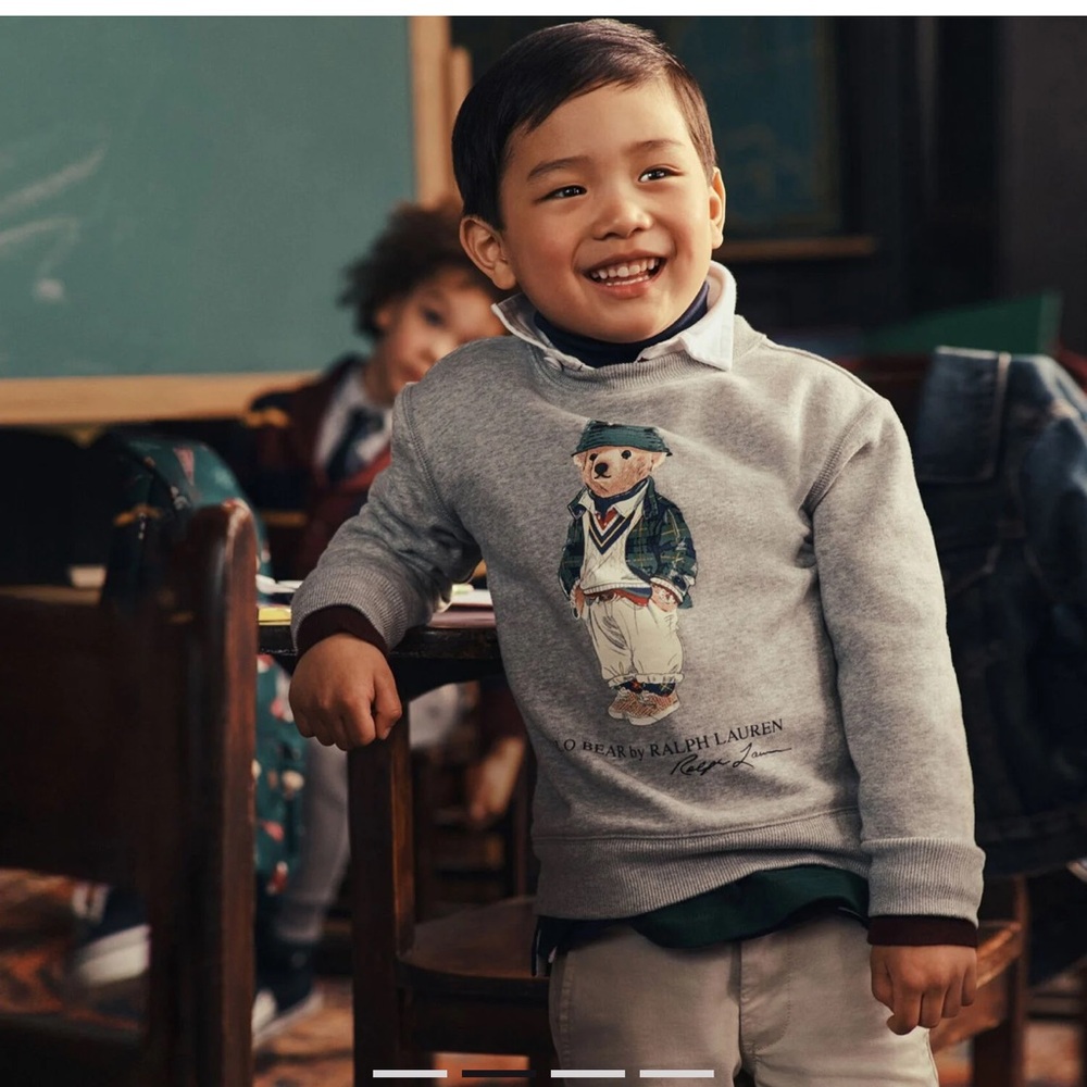 Ralph Lauren Kids Gray Bear Sweatshirt